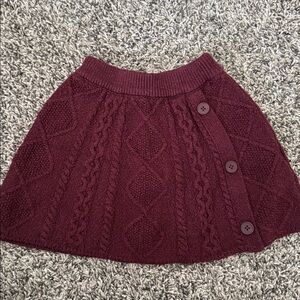 Zara Kids Size 4-5 years Maroon Cable Knit Skirt